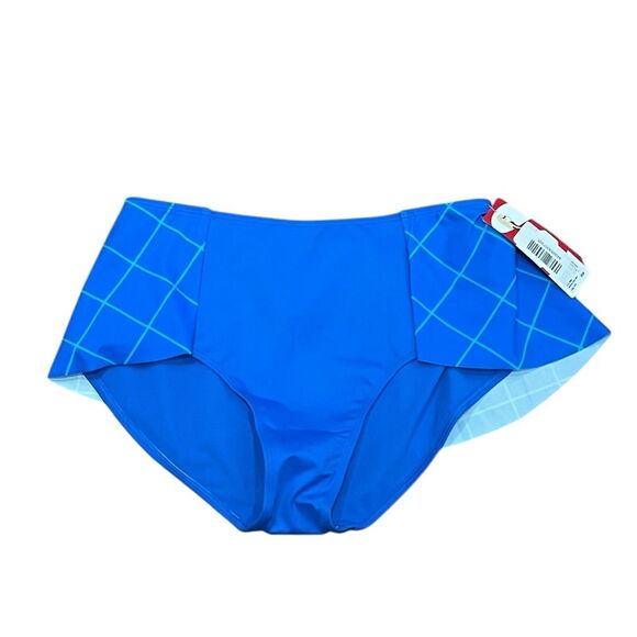 NWT Spanx Blue Flirty Skirted Swim Bikini Bottom. Size 12. ruffle swimsuit New - Picture 5 of 9